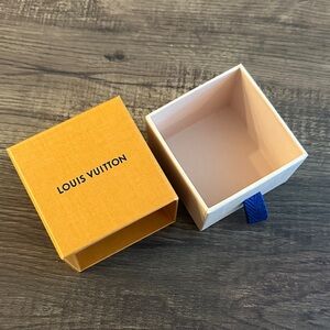 Louis Vuitton Mustard Box with Navy Ribbon